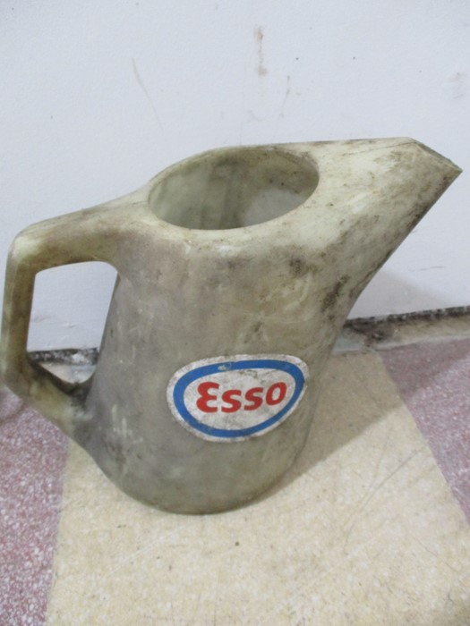 A small collection of enamelled ware along with an Esso jug and a stoneware flagon - Image 7 of 7