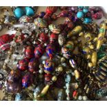 A collection of Murano and other necklaces etc