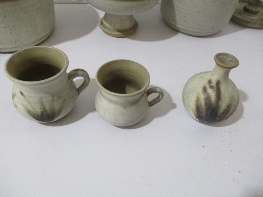 A collection of studio pottery, faint incised signature to reverse - Image 10 of 10