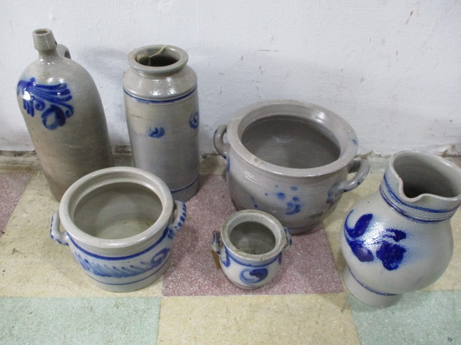 A collection of German pottery, some A/F