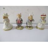 Four Royal Doulton "Bramley Hedge" figures- Poppy Eyebright ( slight chip to ear), Dusty Dogwood,