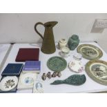 A small collection of various china etc including Masons, Royal Crown Derby, Wedgwood, Royal