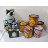 A collection of various tins