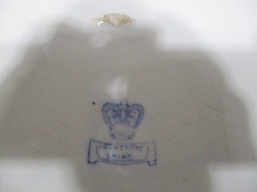 A blue and white Ironstone china meat plate decorated in the Chinese style - Image 4 of 4