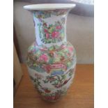 A Famille Rose vase, 35.5cm height- slight chip to rim