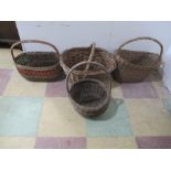 Four vintage baskets