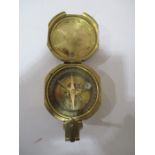 A Stanley, London brass compass