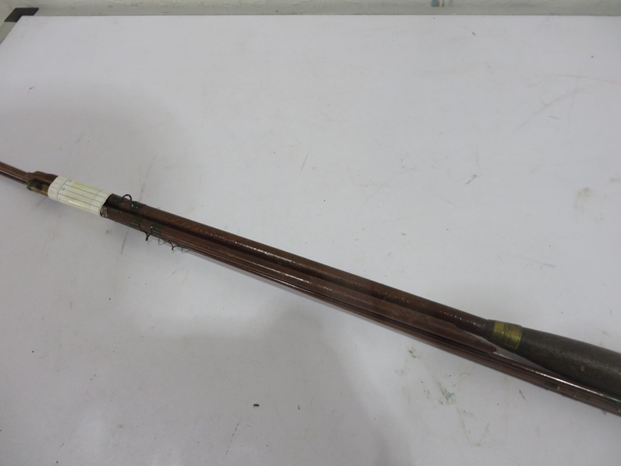 A 1893 Hardy 'Greenhart' three piece fly fishing rod A/F - Image 6 of 16