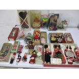 A collection of vintage dolls from around the world