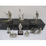 A collection of Royal Hampshire silver plated figures