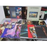 A collection of various records including Elton John and Cat Stevens