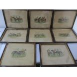 A set of eight John Sturgess coloured horse racing prints "Caps and jackets of the turf"