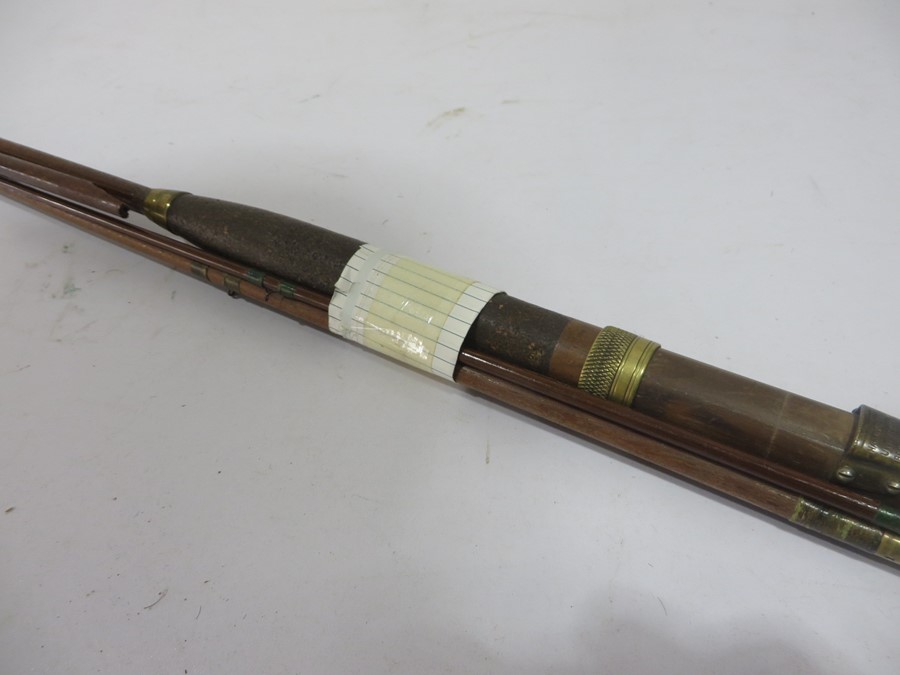 A 1893 Hardy 'Greenhart' three piece fly fishing rod A/F - Image 5 of 16