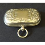 A silver plated sovereign case