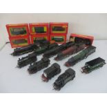 A collection of Tri-ang and Hornby Railways locomotives and carriages (some boxed) including 10