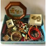 A large quantity of costume jewellery and silver jewellery