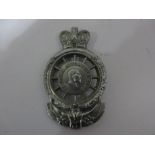 An RAC badge 'The Royal Automobile Club' made by H.B. Sale LTD, Birmingham