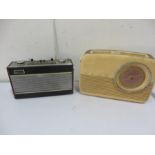 A vintage Bush radio and Roberts R606-MB radio
