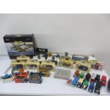 A collection of mainly boxed diecast cars, planes etc including Corgi The Avivation Archive