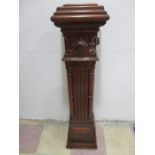 A mahogany Ecclesiastical pedestal- 112cm