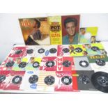 A collection of Elvis Presley records