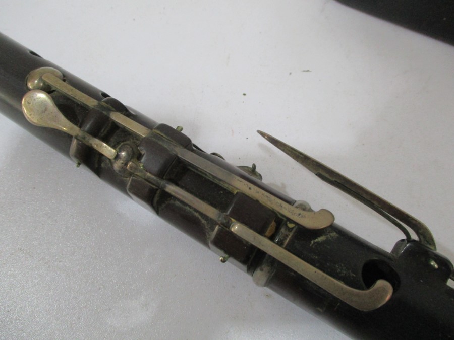 A 19th century cased Rudall & Rose flute with SCM mounts- some slight splitting to mouthpieces, - Image 9 of 13