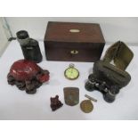 A Waltham pocket watch, Hertl & Reuss monocular,Special Constabulary medal named to Henry P Sanford,