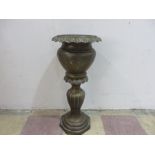 A brass jardiniere on stand - 65cm