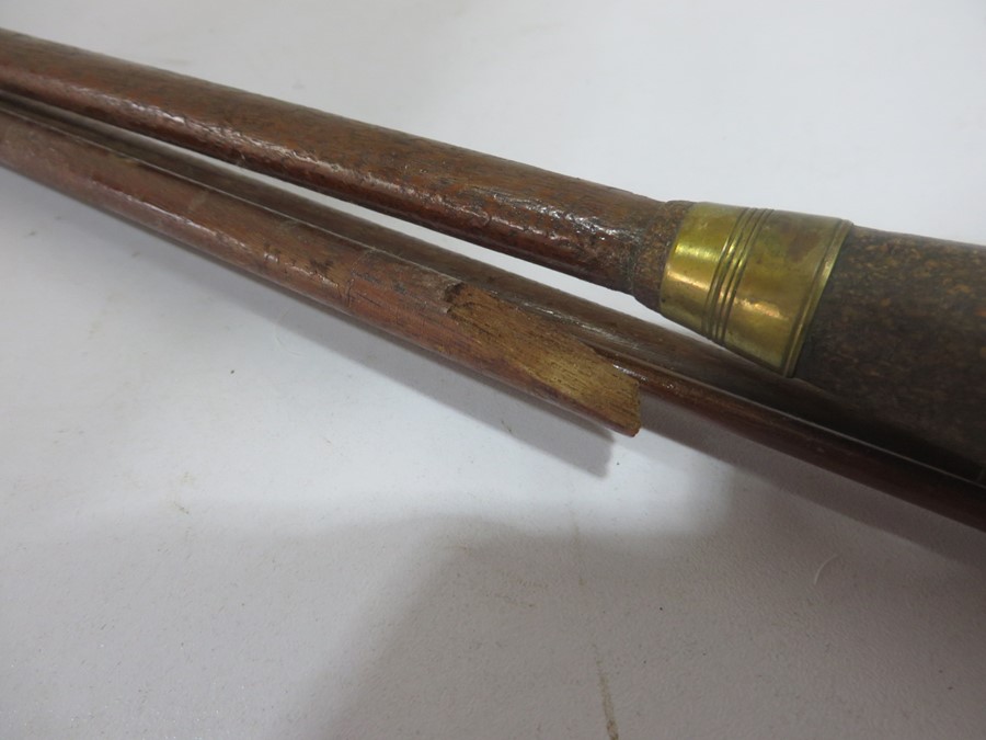 A 1893 Hardy 'Greenhart' three piece fly fishing rod A/F - Image 10 of 16