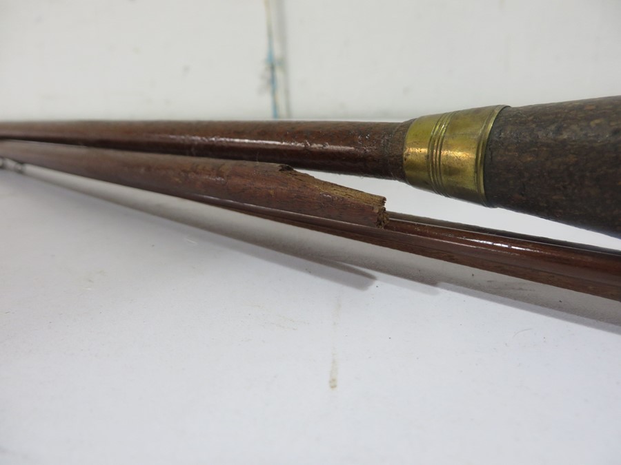A 1893 Hardy 'Greenhart' three piece fly fishing rod A/F - Image 13 of 16