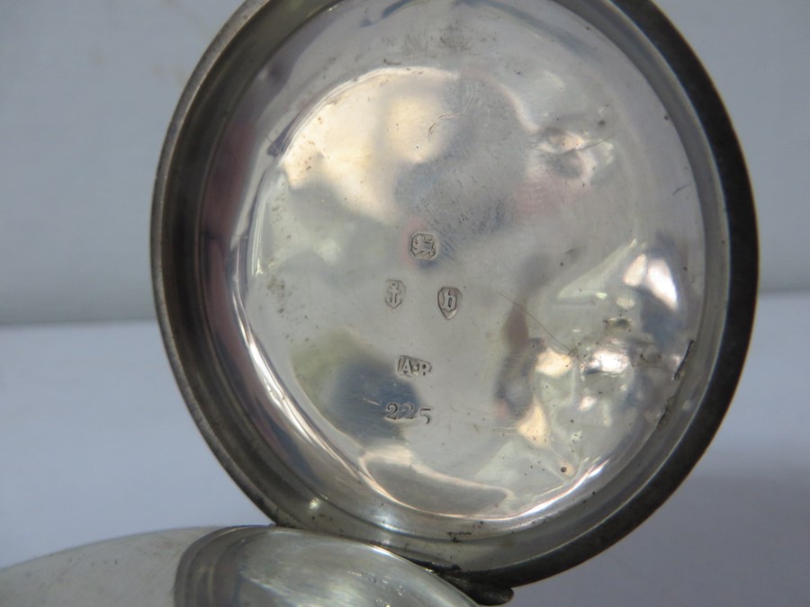 A. W. W. Co. Waltham Mass hallmarked silver cased pocket watch - Image 8 of 11