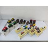 A collection of various diecast cars including Corgi, Lledo, Majorette etc