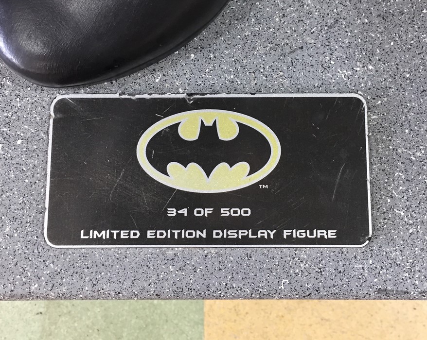 A lifesize limited edition figure of Batman on plinth, number 34/500, manufactured by Rubie's - Image 3 of 8