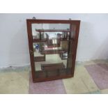 An oriental wall hanging display cabinet