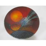 An Alan Clarke pottery dish "Genesis", approx 24.5cm