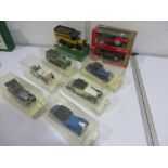 A collection of 8 boxed Solido diecast cars and a Rio 1915 Fiat Omnibus 18BL