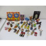 A collection of various diecast cars including Corgi, Matchbox, ERTL Looney Tunes, Disney etc