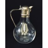 A Victorian silver mounted Claret jug, London 1887