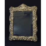 A large hallmarked silver photo frame