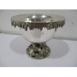 A Victorian silver plated wine cooler/centre piece circa 1877, the base formed of a polar