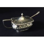 A hallmarked silver mustard pot B'ham 1904- no glass liner