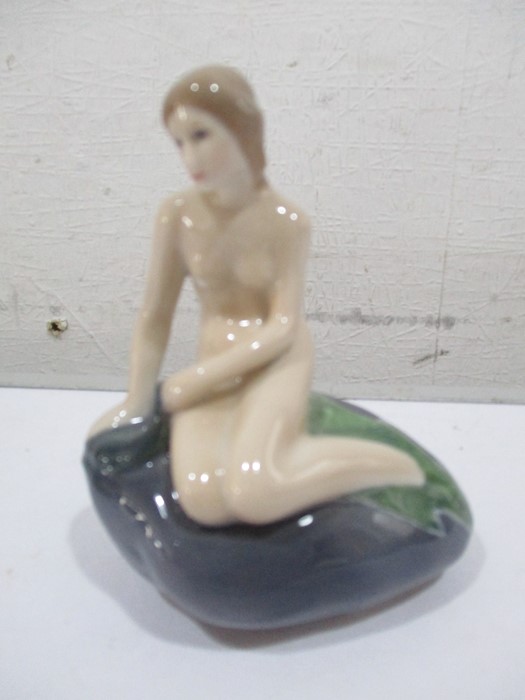 A Royal Copenhagen figure of a mermaid on a rock, a 100 year anniversary piece along with a - Image 2 of 10