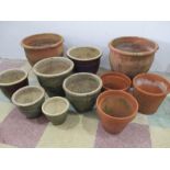 A collection of garden pots