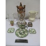 A collection of various china including Japanese Kutani vase (A/F), Masons etc.
