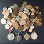 A collection of various coins, 1914-18 medal etc