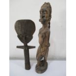 Two African carved figures, tallest 49.5 cm