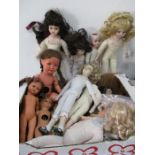 A collection of vintage and other dolls