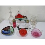 A collection of Art Glass etc. including Murano and cranberry