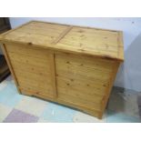 A large pine toy box/ blanket box