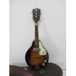 A vintage cased electric mandolin